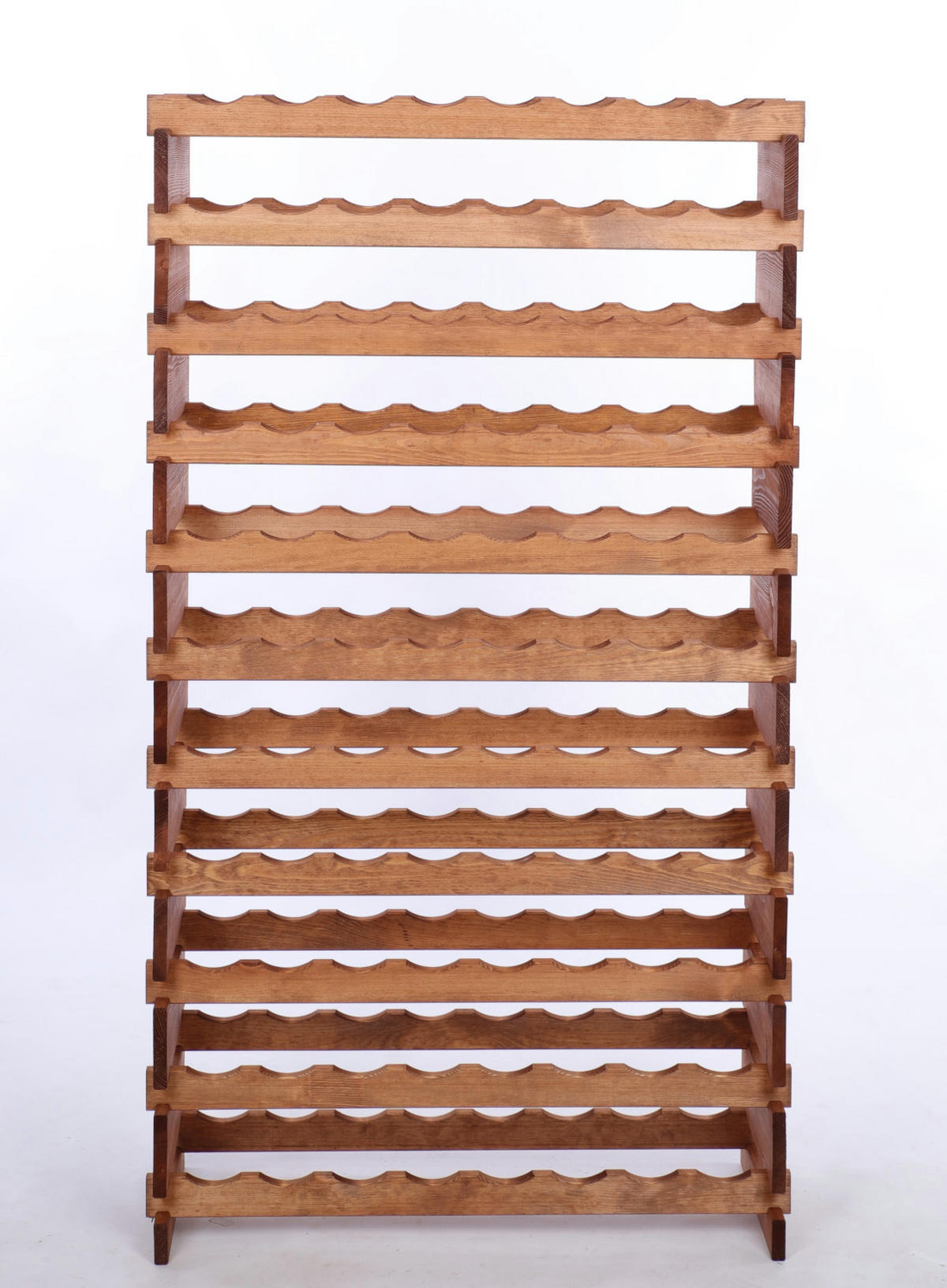 WEINREGAL VINOTECA FLEX PRO HxBxT 149x84x28cm 88 Flaschen auf 11 Ebenen Braun geölt - Braun, Holz (84/149/28cm) - PROREGAL