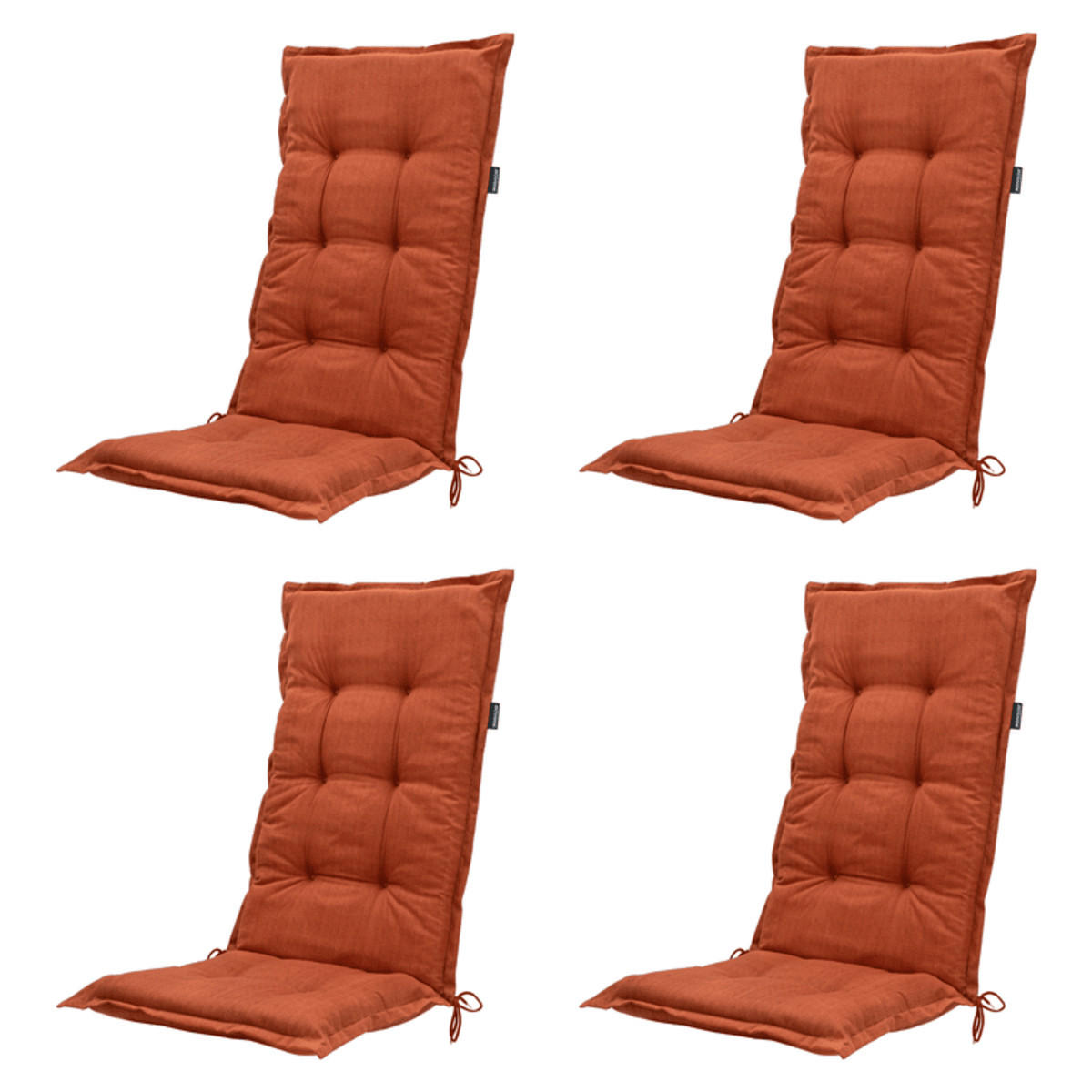 GARTENSTUHLKISSEN Basic 105/50 cm 4er-Set - Rot, Textil (50/7/105cm) - Madison