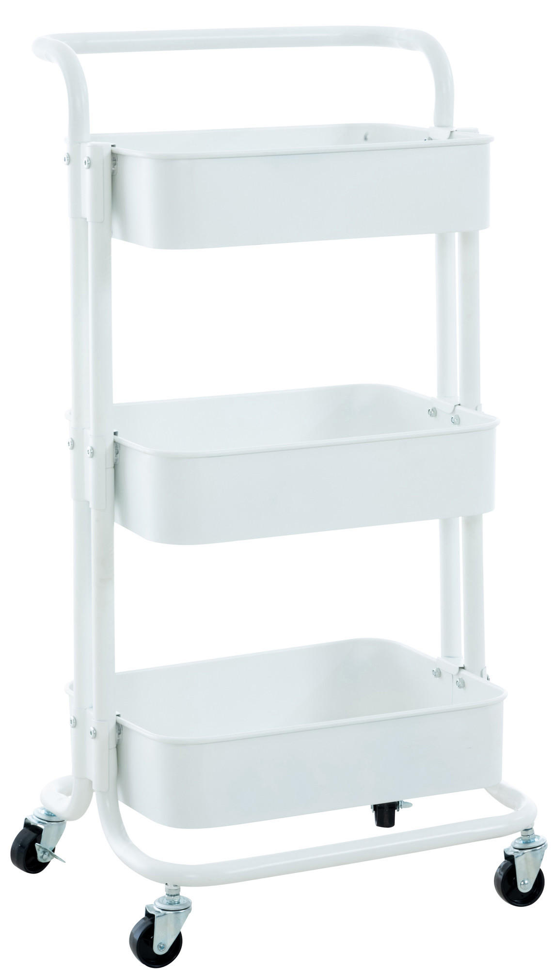 SERVIERWAGEN Metall Weiß - Weiß, Metall (43/86/36cm) - CLP