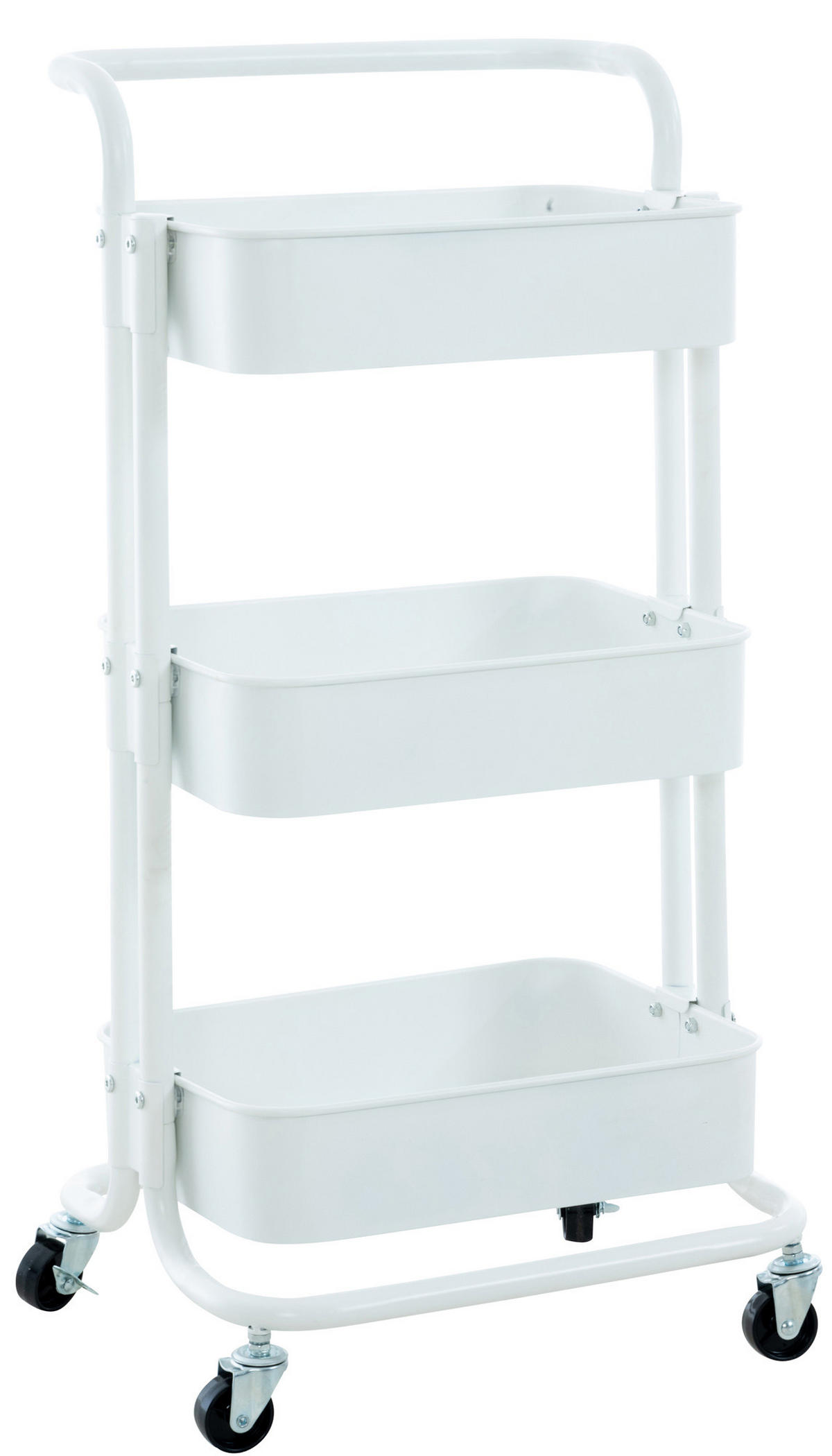 SERVIERWAGEN Metall Weiß - Weiß, Metall (43/86/36cm) - CLP