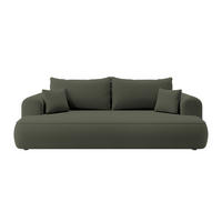 SCHLAFSOFA Ovo Olivgrün Velours - Olivgrün, Textil (250/100/110cm) - Selsey