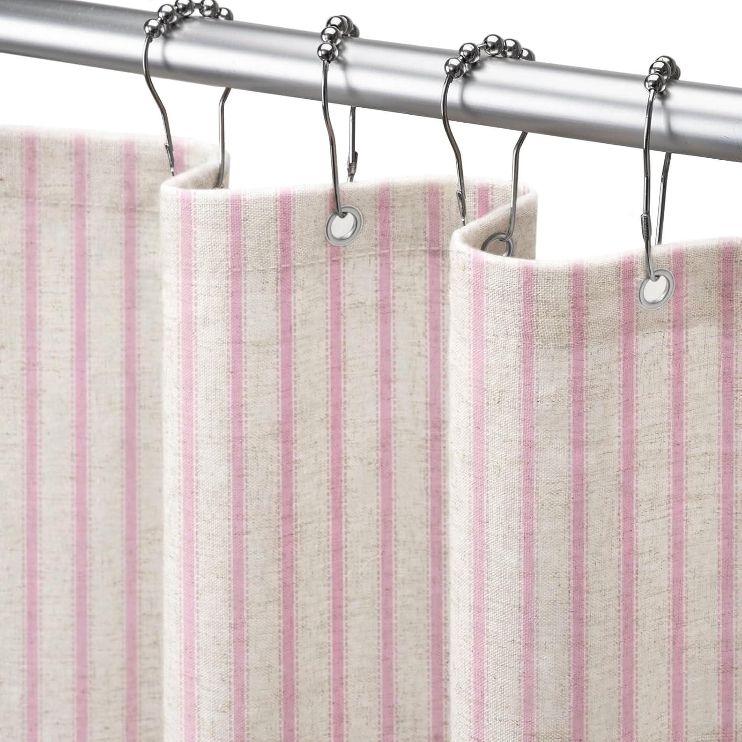 DUSCHVORHANG –Hellrosa (B 150 × H 180 cm) - Hellrosa, Textil (150/200cm)