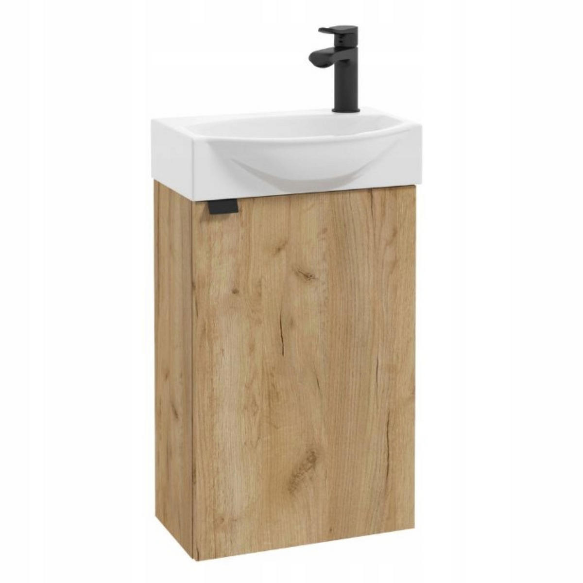 WASCHTISCHKOMBI 40cm mit Waschbecken Eichenfarbe - Eichefarben, Holzwerkstoff (40/60/22cm) - Stamar