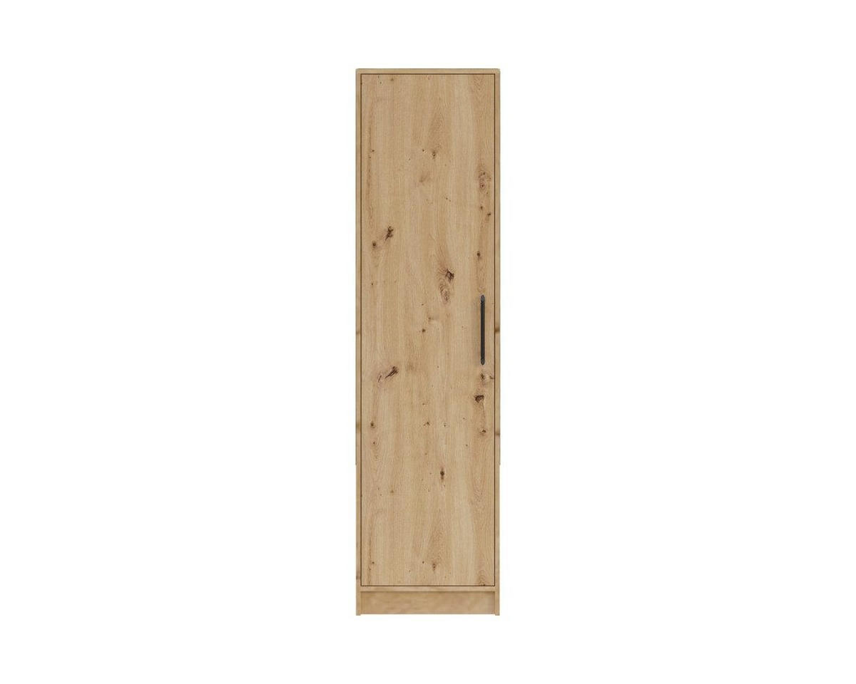 KLEIDERSCHRANK SAM SR5 50 / 190 / 56 cm Eiche Artisan - Eiche Artisan, Holzwerkstoff (50/190/56cm) - Deine Möbel 24