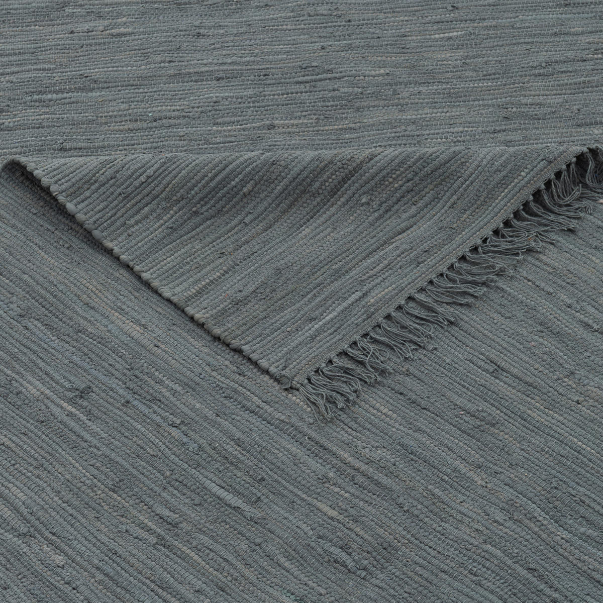 BAUMWOLLE NATUR TEPPICH LÄUFER JOLLY COTTON - Anthrazit, Textil (60/120cm) - Pergamon