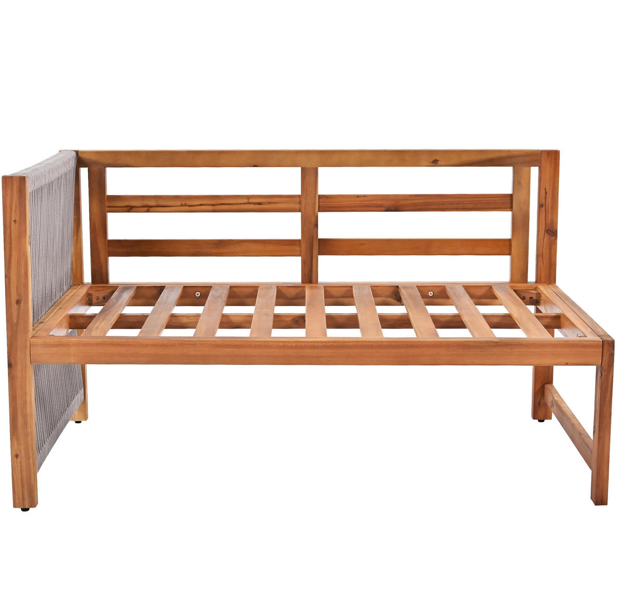 GARTEN-LOUNGEMÖBEL 3-tlg. Akazienholz Grau mit Tisch - Grau, Holz - Beauniv