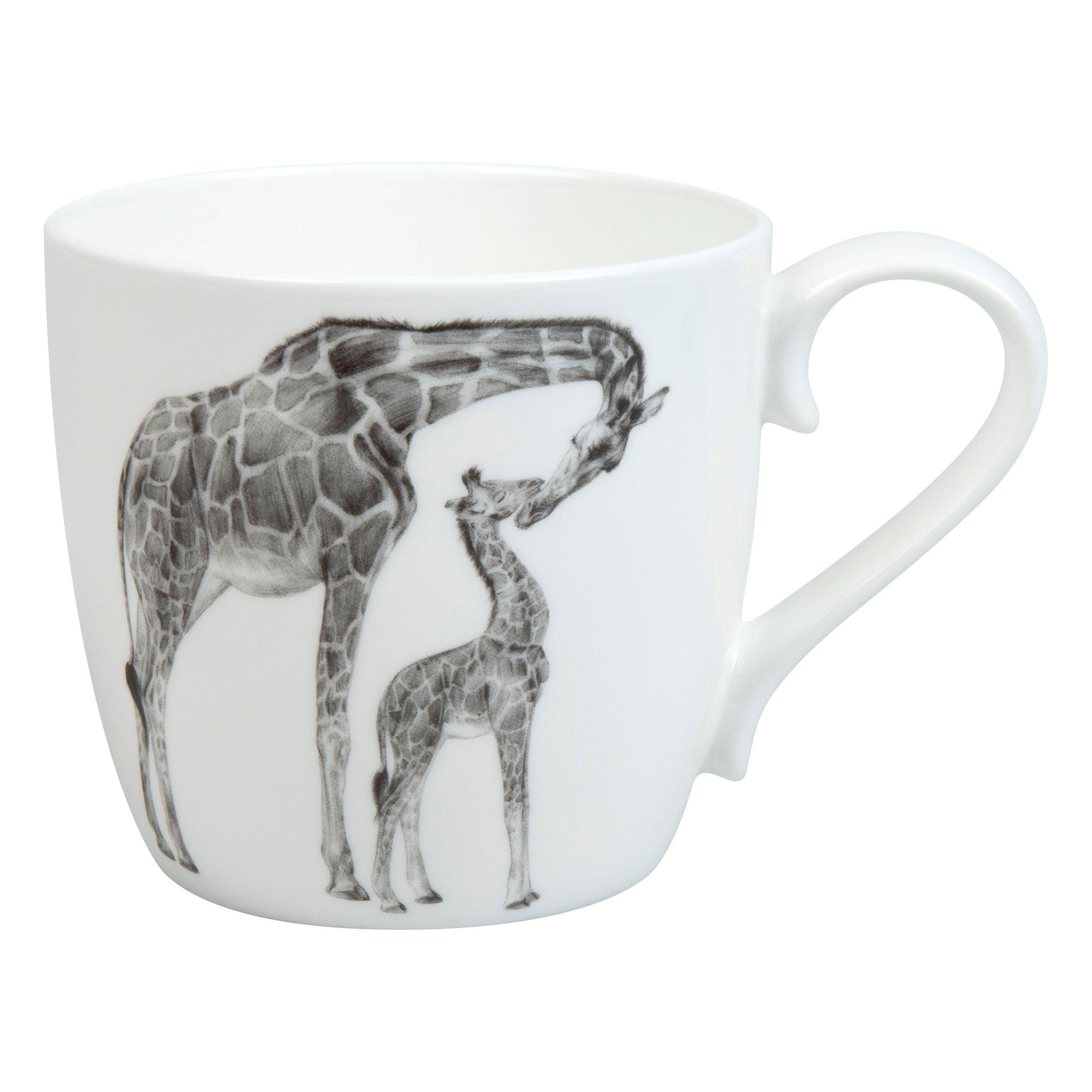 KAFFEEBECHER Amazing Animals - Giraffen - Naturfarben, Keramik (0.45L) - Könitz