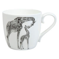 KAFFEEBECHER Amazing Animals - Giraffen - Naturfarben, Keramik (0.45L) - Könitz