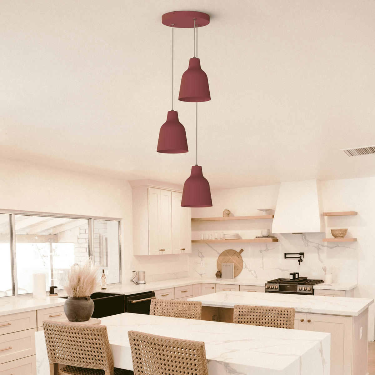 HÄNGELEUCHTE - Rot, Metall (35/35/22cm) - Lumicom