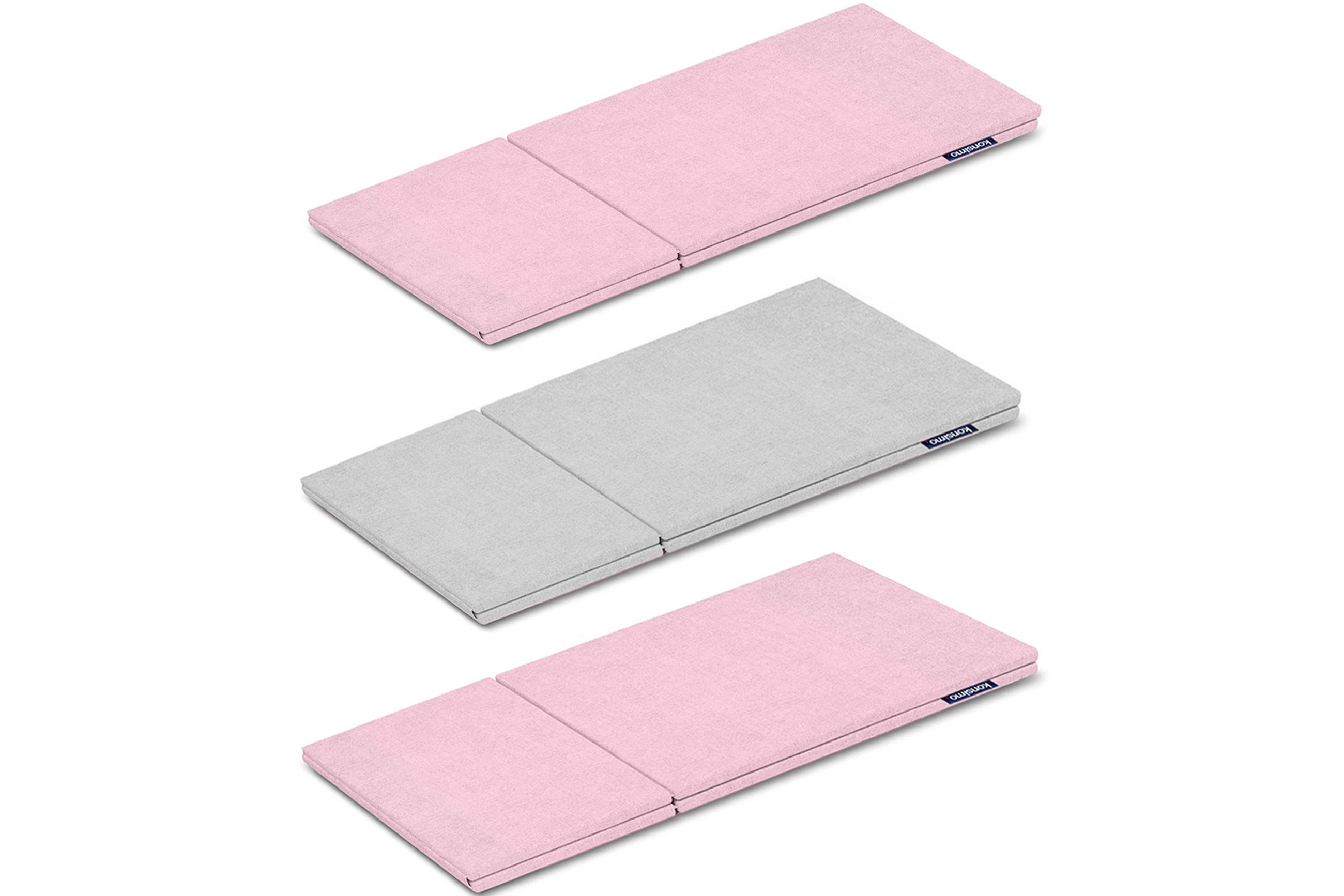 BEZUG-FÜR-KINDERMÖBEL-SET MIRUM 3 Stück, Rosé/Grau - Pink/Grau, Textil (173/3/80cm) - KONSIMO®