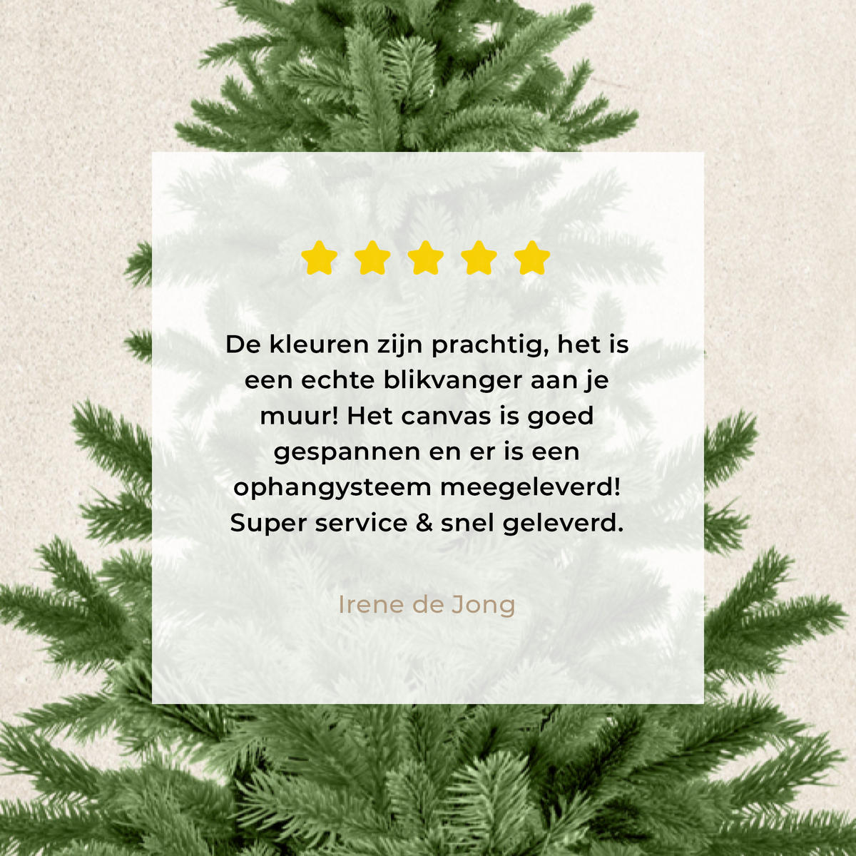 LEINWANDBILD Weihnachtsbaum - Grün - Weihnachten - Feiertage Deko XXL 80x120 cm - Olivgrün, Textil (80/120cm) - MuchoWow