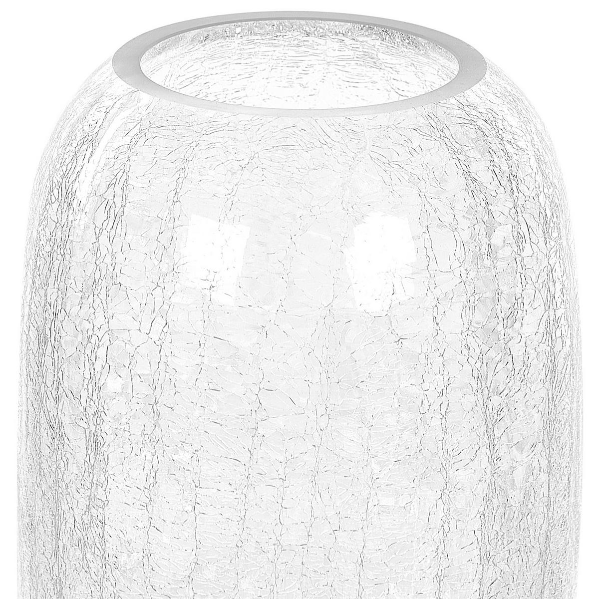 BLUMENVASE Glas transparent Kyrakali - Transparent, Glas (28cm) - Beliani