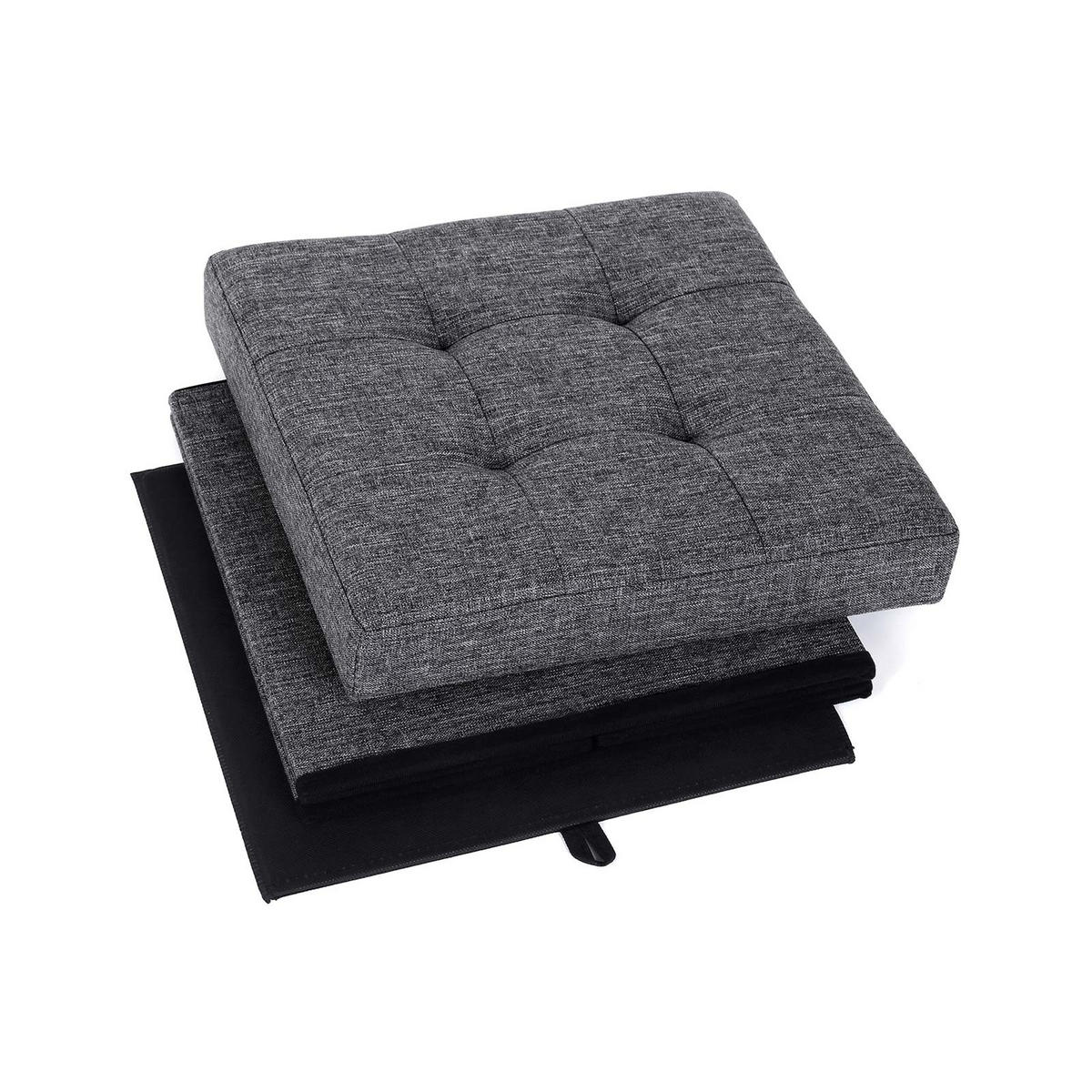 SITZHOCKER SITZWÜRFEL - Grau, Holzwerkstoff (38/38/38cm) - Hansiro