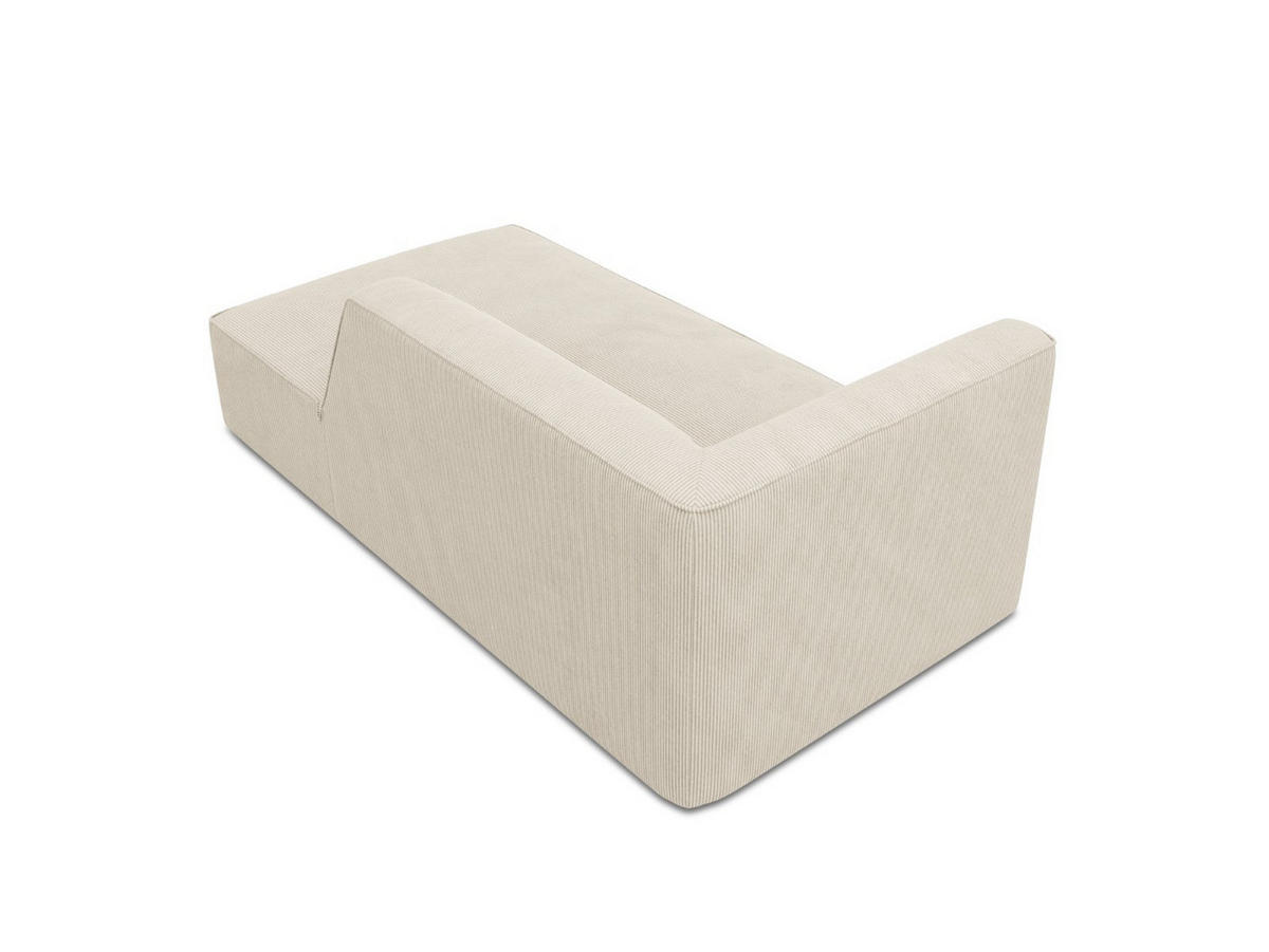 CHAISELONGUE rechts Ruby aus Cord leichtes beige - Creme, Textil (93/69/180cm) - Micadoni