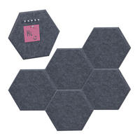 6XFILZPINNWAND - Grau, Textil (30/26/0.9cm) - Relaxdays