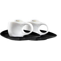 ESPRESSOTASSEN mit Untertassen Espressissimo 4 tlg. weiß/ schwarz - Weiß, Keramik (0.04L) - Luigi Colani Porzellan