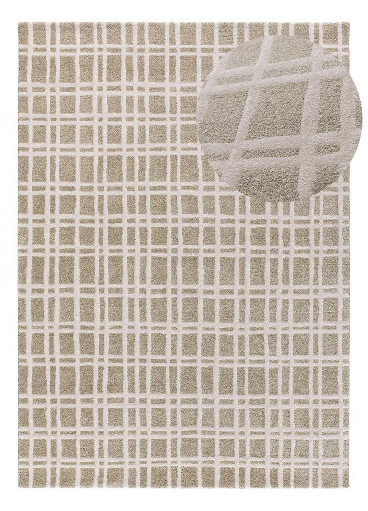 WEBTEPPICH Grün Caledonia 160/230 cm - Beige/Grün, Naturmaterialien/Textil (160/230cm) - Atticgo