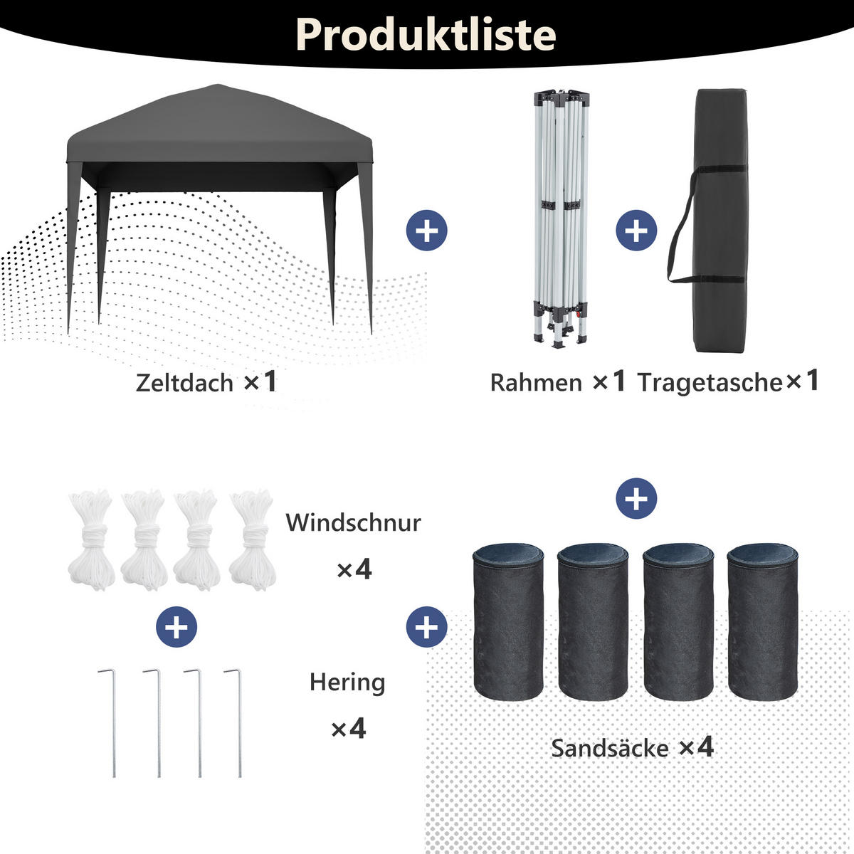 PAVILLON Faltpavillon 3x3 m Grau - Grau, Metall (313/197/313cm) - ComfortXL