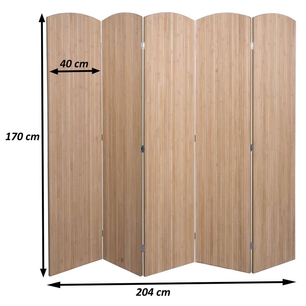 PARAVENT Braun - Braun, Holz (204/170/2cm) - MCW