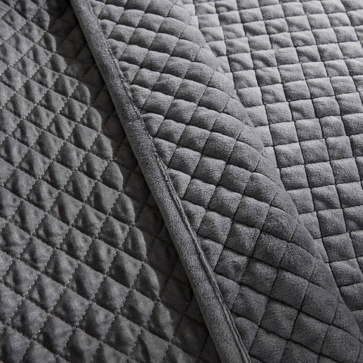 TAGESDECKE Plums - Dunkelgrau, Textil (200/220cm) - home&you