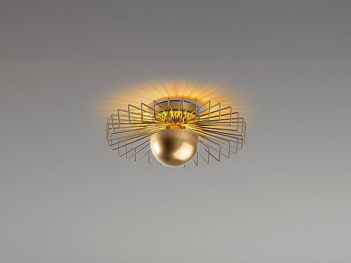 DECKENLEUCHTE - 45 x 45 - metall - goldfarben Zyma - Goldfarben, Metall (45/45/18cm) - Vente-Unique