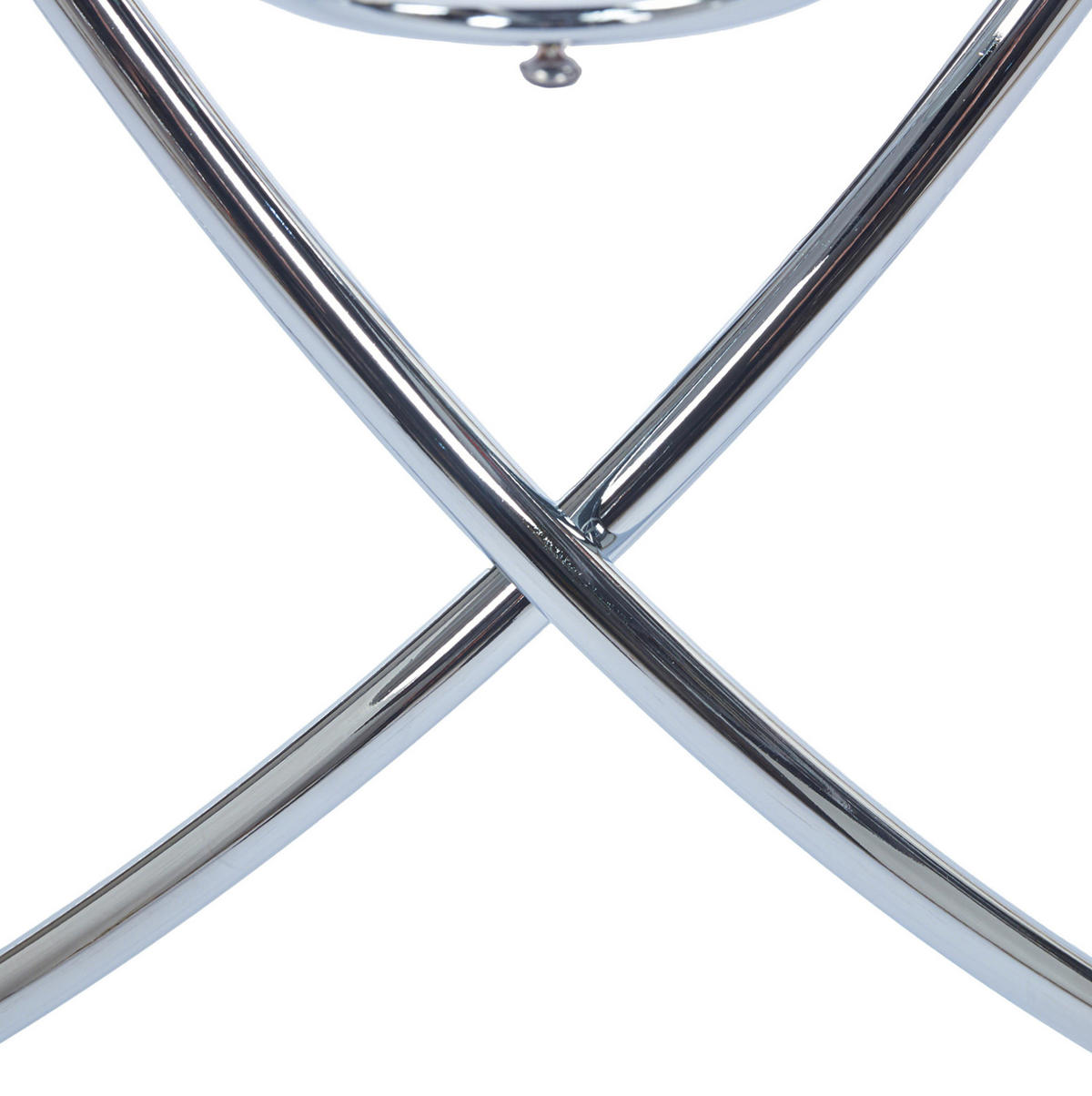 ESSTISCH 80/80/75 cm chrom aus Glas mit Metallgestell pflegeleichter Oberfläche - Chromfarben, Glas (80/80/75cm) - OKWISH