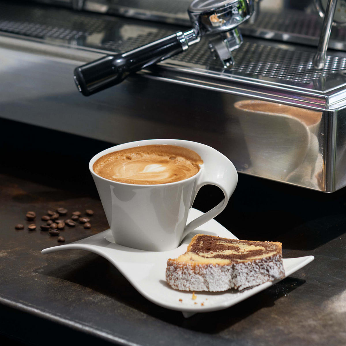 CAFÉ AU LAIT UNTERTELLER NewWave Caffè weiß 22 x 17 cm 6er Set - Weiß, Keramik (1cm) - Villeroy & Boch