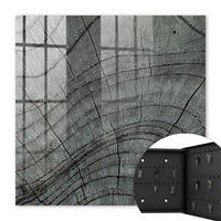 SCHLÜSSELBOX Schwarz 30x30 cm- Türöffnung nach rechts - Baumringe - Grau, Metall (30/30/5cm) - TULUP
