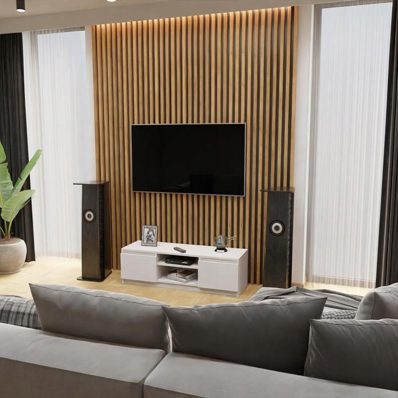 FERNSEHKOMMODE EX3 Weiß 120/40/36 cm - Weiß, Holzwerkstoff (120/36/40cm) - Matkam Möbel