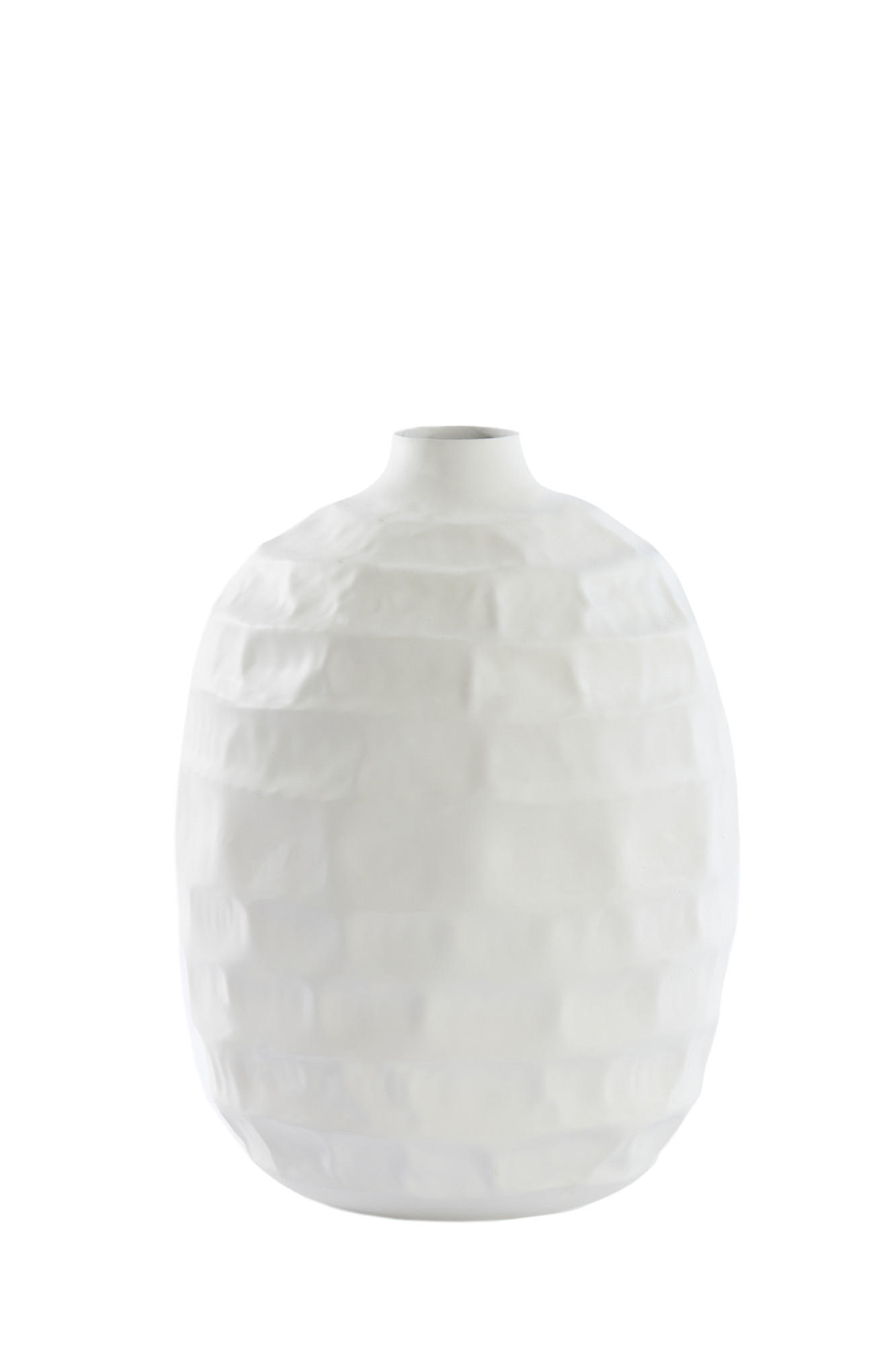 VASE Tariva Weiß Ø20/30 cm - Weiß, Metall (30cm) - Light & Living