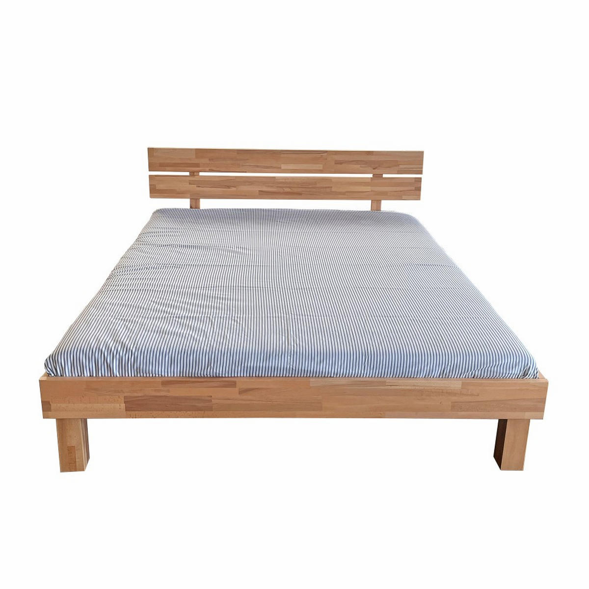 MASSIVHOLTZBETT RIVA MIT LATTENROST/ BETT 160X200 - BUCHE MASSIV GEÖLT - Buchefarben, Holzwerkstoff (160/200cm) - Weber Industries