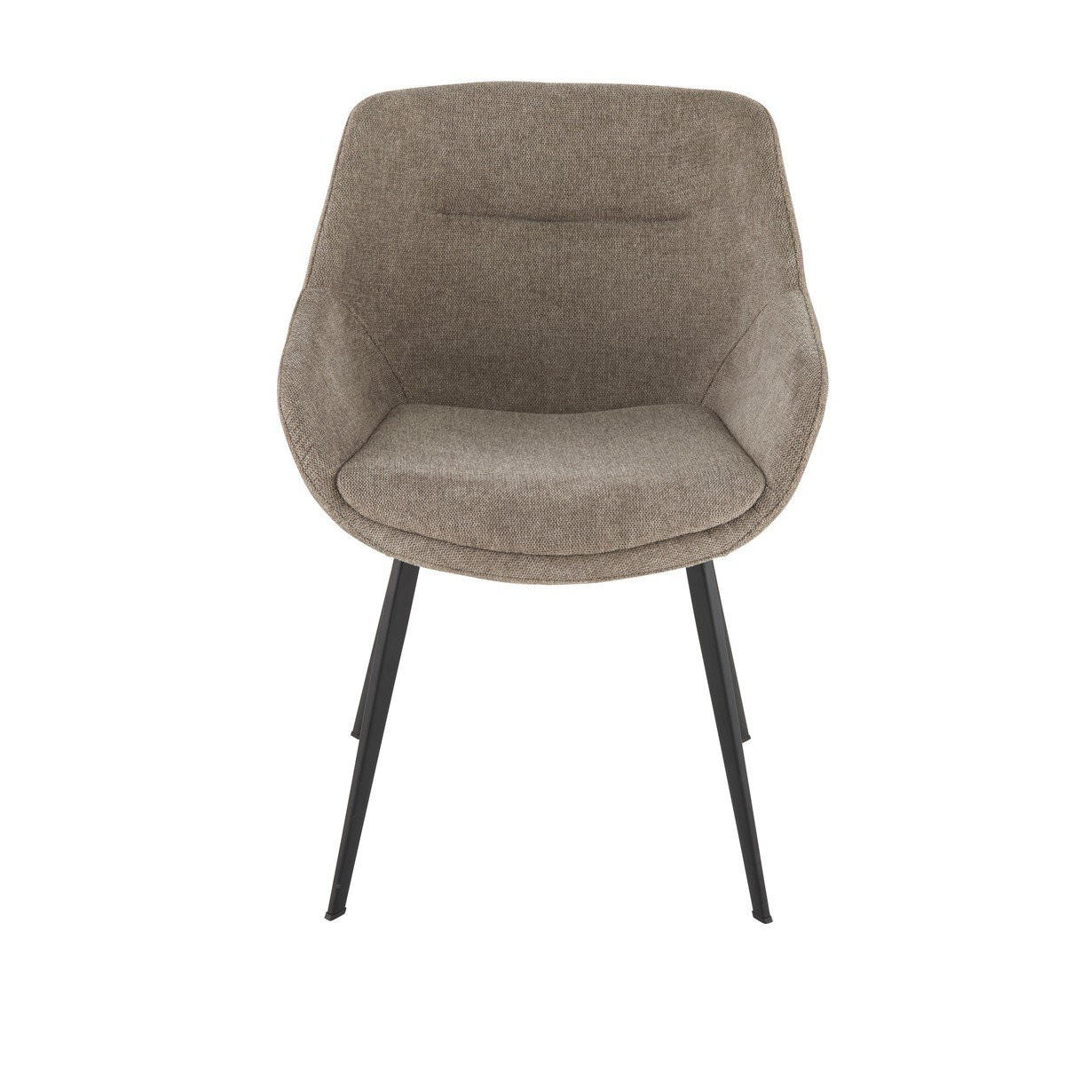 BRIDGE-SESSEL (Set aus 2) aus taupefarbenem stoff - colombe 64/58/79 cm - Beige, Metall (58/79/64cm) - Signature