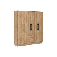 KLEIDERSCHRANK - 162 cmcm x 46.5 cmcm - Holz, Platte - Naturfarben Hell - FEOVA - Naturfarben, Holz (162/182/46.5cm) - Vente-Unique