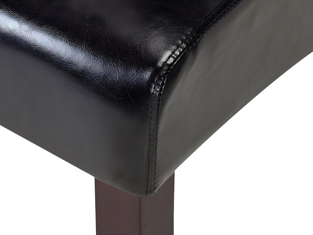 STUHL - 47cm x 63cm - Kunstleder - schokoladenbraun - ROVIGO - Braun, Leder (47/107/63cm) - Vente-Unique