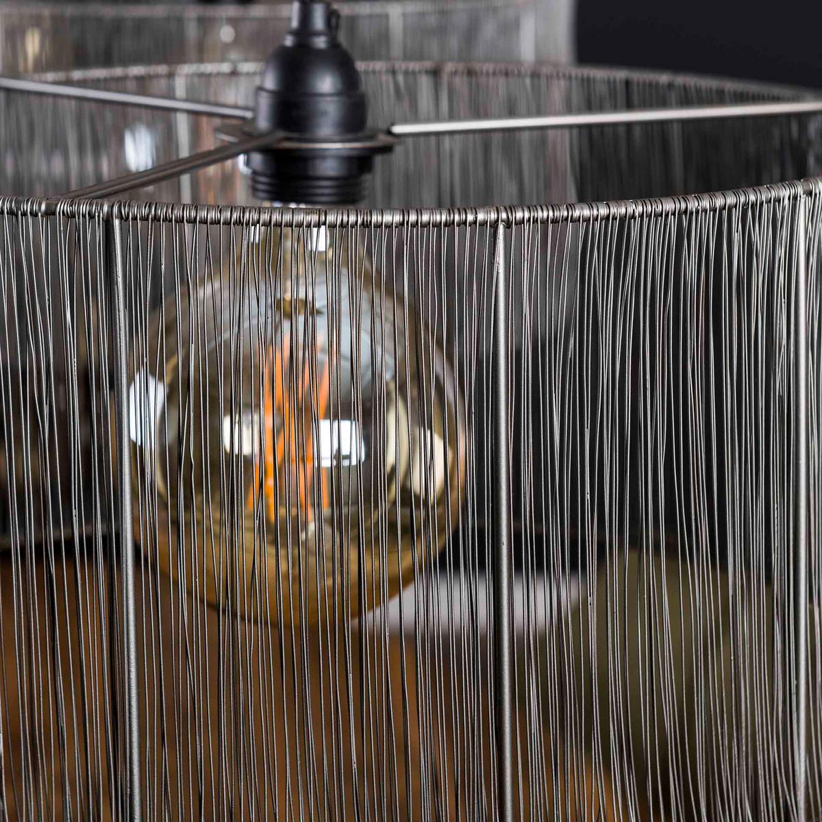 HÄNGELEUCHTE String Grau 120/45/ 150 cm - Grau, Metall (120/45/150cm) - Hoyz Collection