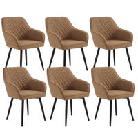 ARMLEHNSTUHL-SET 6 Stück in Stoff(YZ8) - Champagner, Textil (59/78/65cm) - HOMAVO
