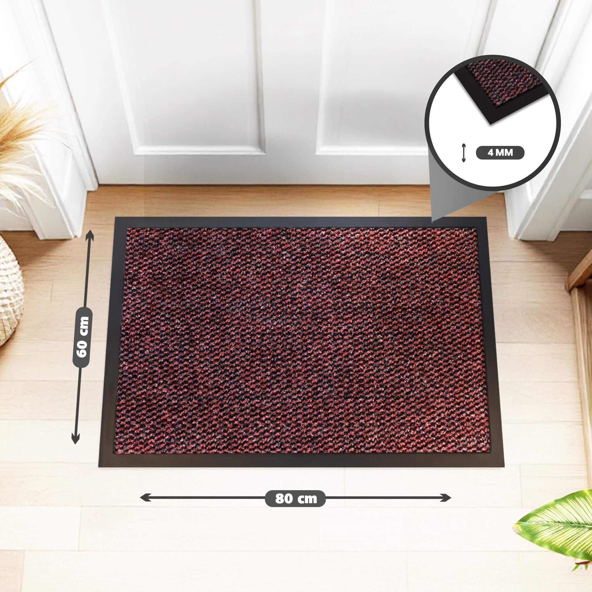 SCHMUTZFANGMATTE PALERMO - Rot, Textil (60/80cm) - WohnDirect