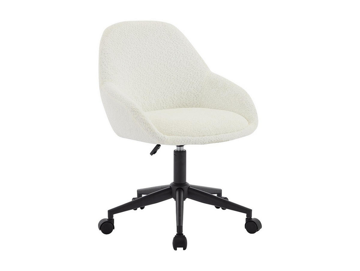 BÜROSTUHL ohne Armlehnen - 55 cm x 59.5 cm - stoff - elfenbeinfarben Naody - Weiß, Textil (55/88/59.5cm) - Vente-Unique