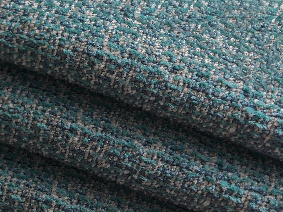 ECKSOFA Beidseitig Strukturstoff Stoff Blau - Blau/Blaugrau, Holz/Textil (270/190cm) - Makamii