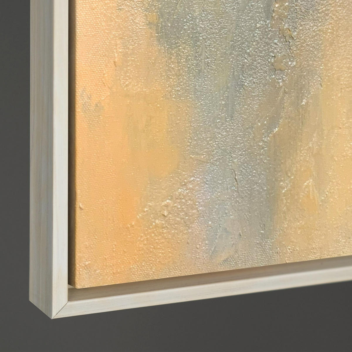GEMÄLDE Facetten der Blütenblätter Schattenfugenrahmen Beige 120x80 cm - Beige, Holz (120/80cm) - YS-art gallery