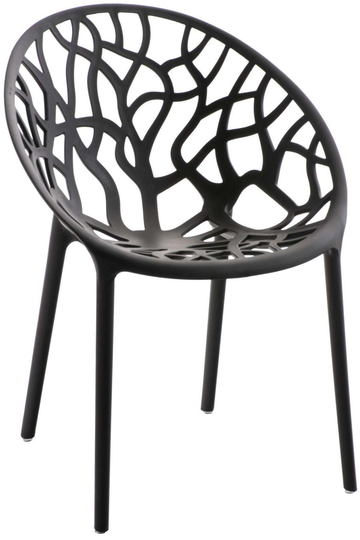 GARTENSTUHL Kunststoff schwarz - Schwarz, Kunststoff (59/80/60cm) - CLP