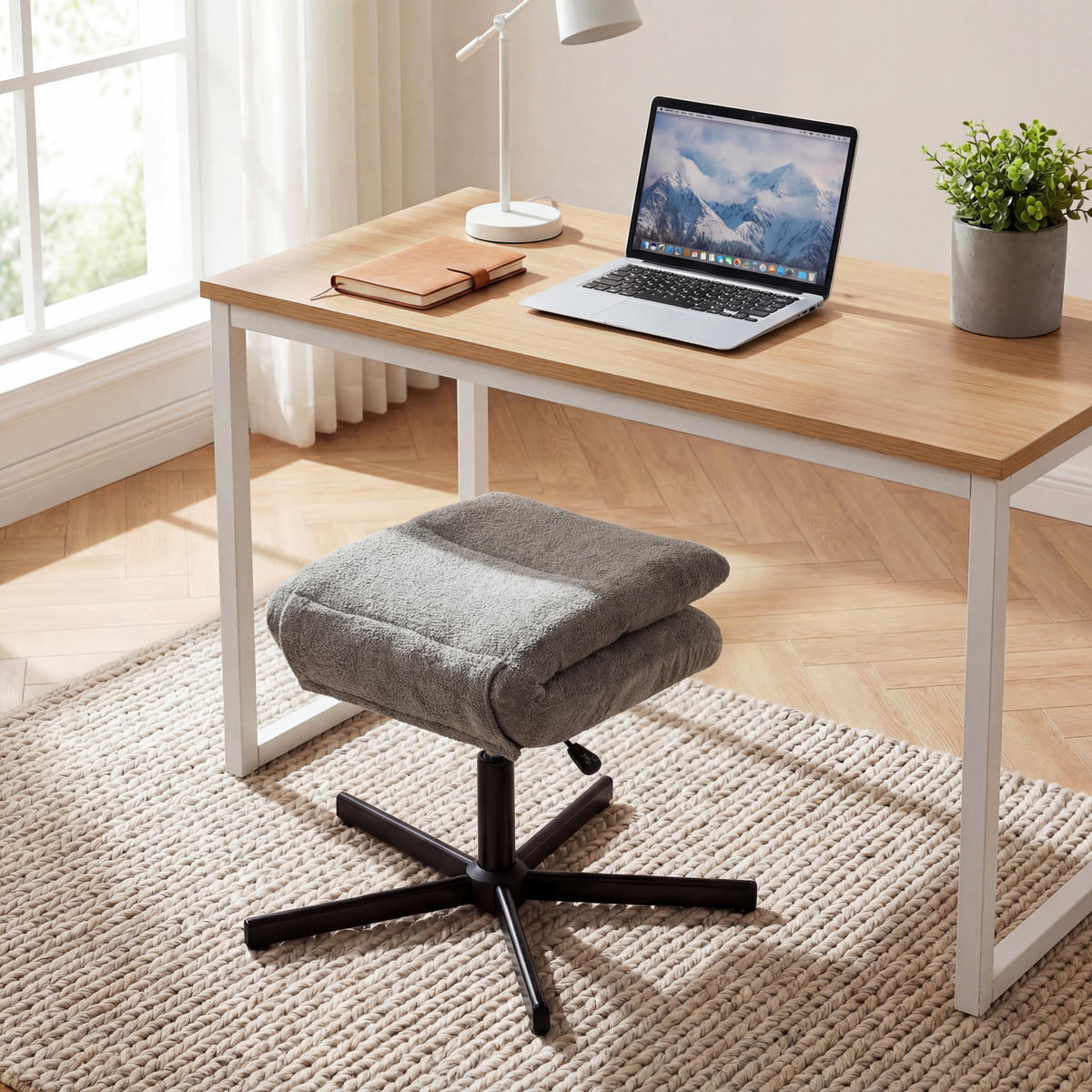 SESSEL mit Fusstütze DE-17413 höhenverstellbar & 135° neigbar Grau - Grau, Metall (66/104/80cm) - ComfortXL