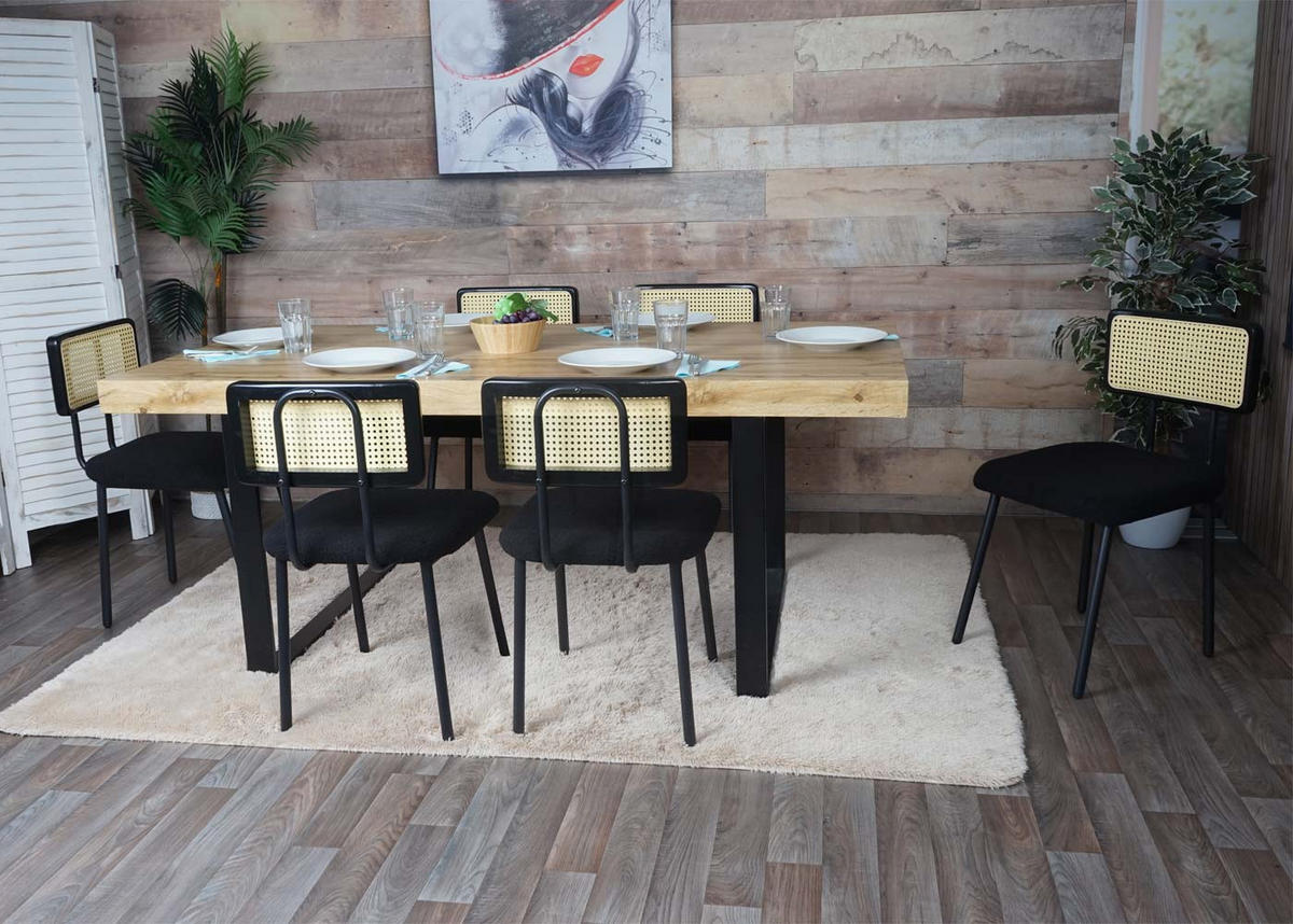 ESSZIMMERSTUHL Schwarz - Schwarz, Textil (45/80/52cm) - MCW