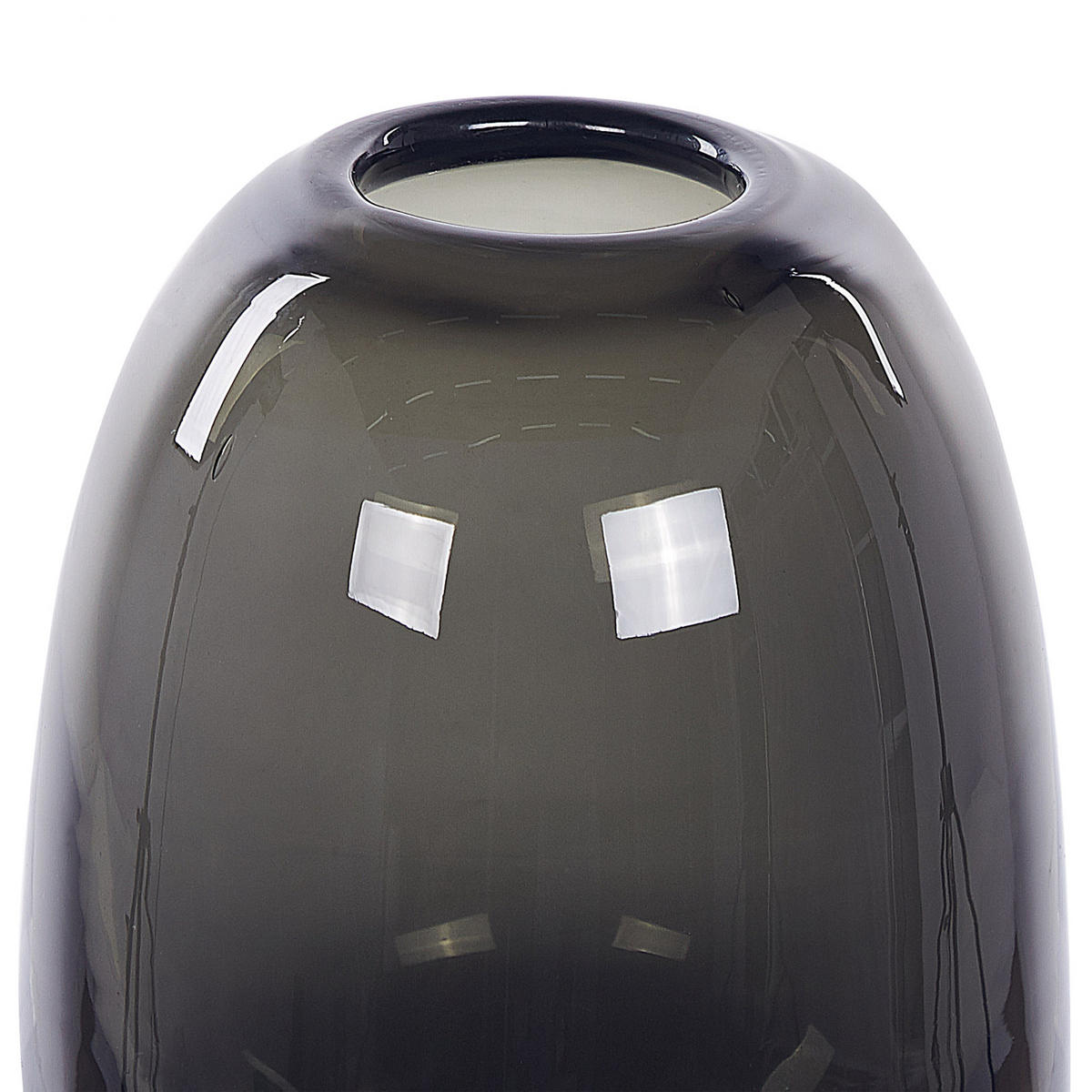 BLUMENVASE Glas grau Fyska - Grau, Glas (18cm) - Beliani