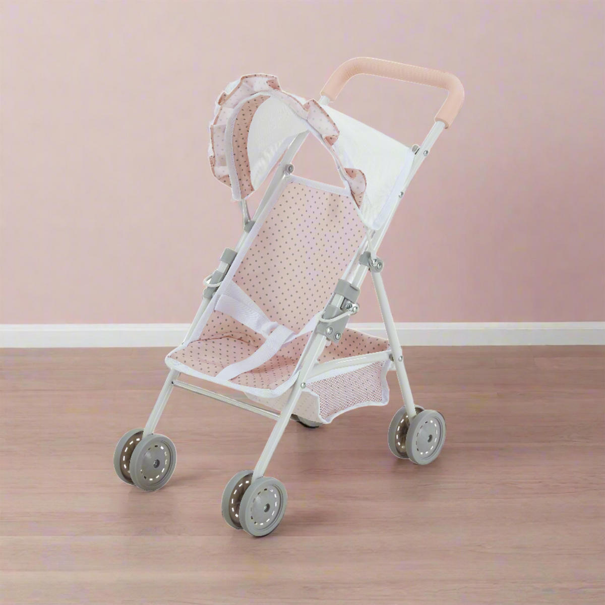 BABYPUPPEN-KINDERZIMMER-SET, Rosa/Grau, 54cm - Pink, Holzwerkstoff (40/54/26cm) - Teamson Kids