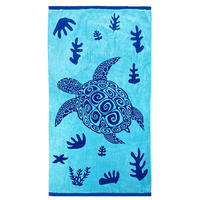 STRANDTUCH Velours-Jacquard Malari 90x170 400 g/m2 blau - Blau, Textil (90/170cm) - LE COMPTOIR DE LA PLAGE