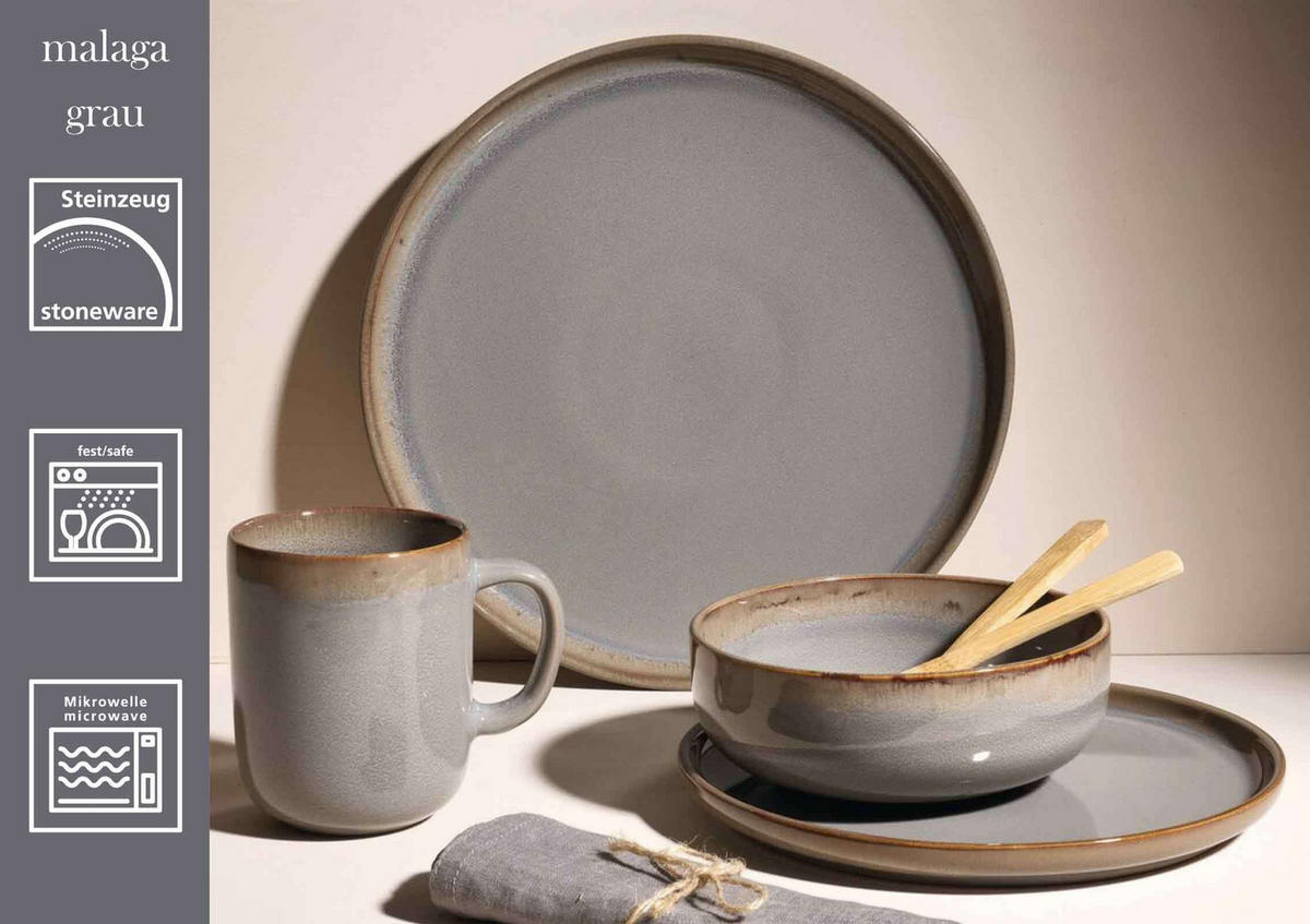 DESSERTTELLER Malaga Grau ø 22 cm 6er Set - Grau, Keramik (22cm) - Ritzenhoff Breker