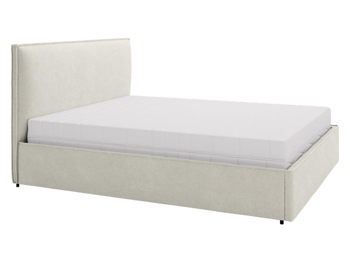 POLSTERBETT Bianco - Creme/Schwarz, Holzwerkstoff/Kunststoff (140/200cm) - MIRJAN24