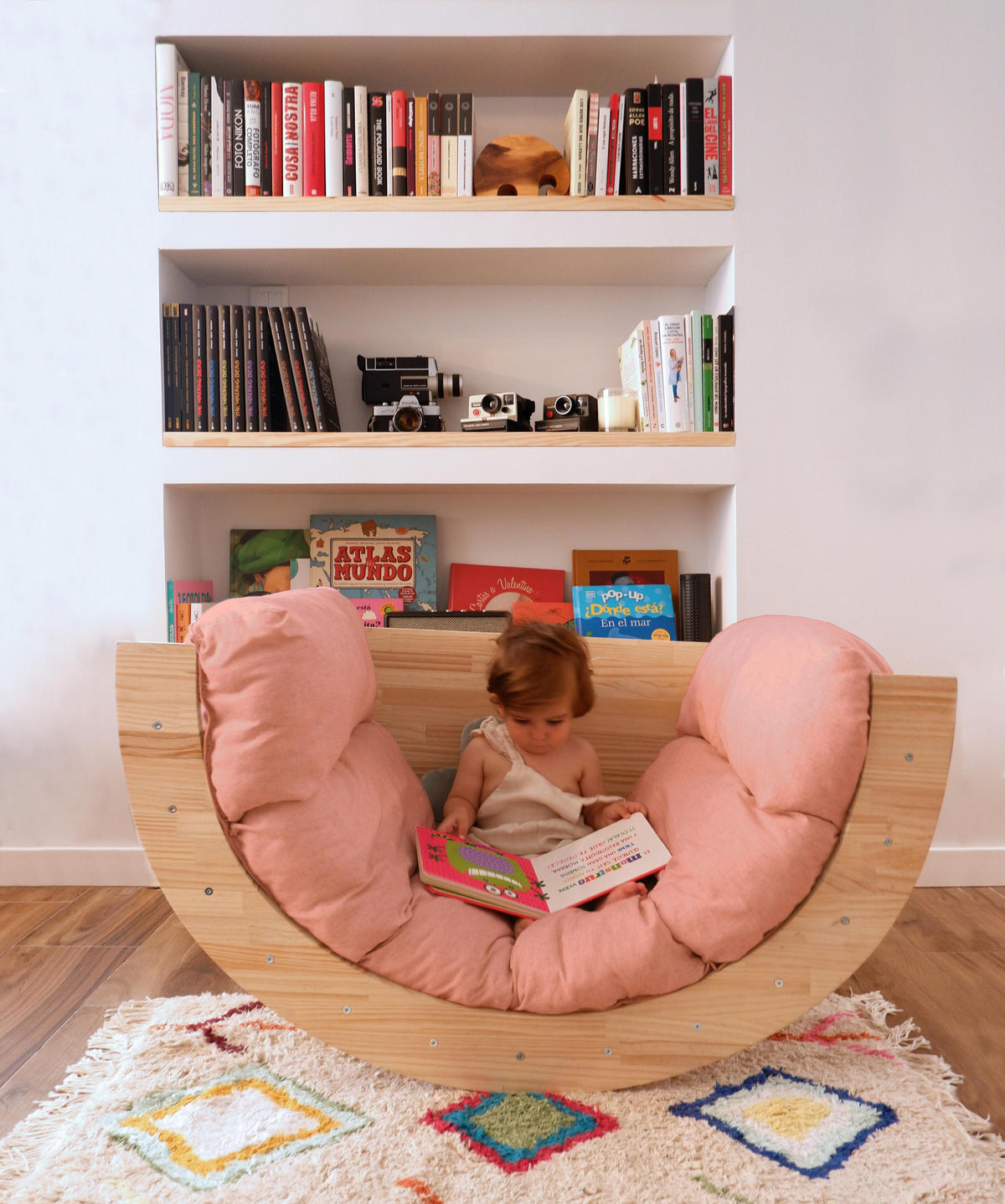 LEINEN-MATRATZE für rosa Entwicklungs-Bogen FIT ARCH CUSHION - Pink, Textil (60/7/160cm) - RNT By Really Nice Things