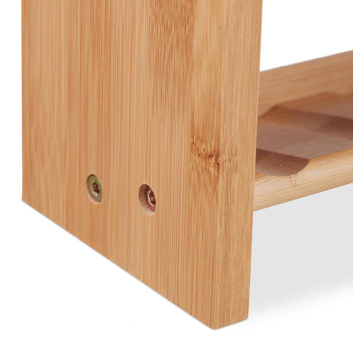 GEWÜRZREGAL - Hellbraun, Holz (40.5/36/16cm) - Relaxdays